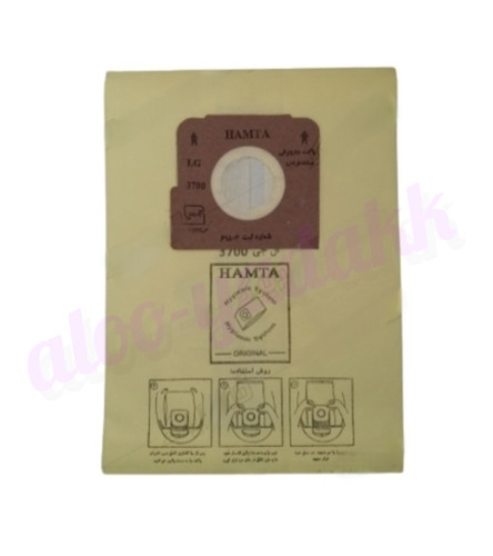 پاکت کاغذی جاروبرقی ال جی مدل 3700 و 4700 فابریک بسته ۵ عددی